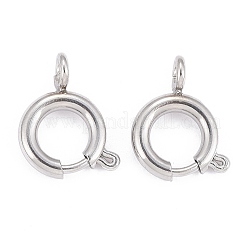 Non-Tarnish 304 Stainless Steel Spring Ring Clasps&nbsp;STAS-F224-02P-C