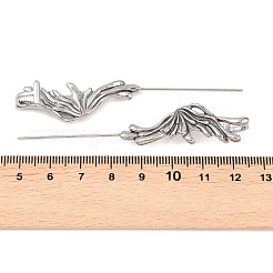 バタフライ 316 ステンレススチール イヤーラップ クローラー フックイヤリング  カフイヤリング  アンティークシルバー  76x14mm&nbsp;AJEW-C044-21AS