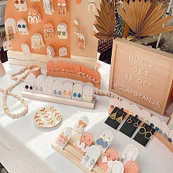 24Pcs PU Leather & Sponge Jewelry Pendant Nceklace Display Cards&nbsp;NDIS-SP0001-03A-01