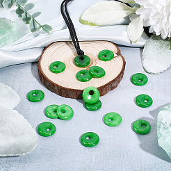 16Pcs Dyed Natural Malaysia Jade Donut/Pi Disc Charms&nbsp;G-HY0001-98