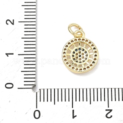 Brass Micro Pave Cubic Zirconia Pendants&nbsp;KK-K417-15A-G