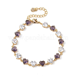Brass Link Chain Bracelets&nbsp;BJEW-D378-05G