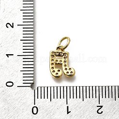 Brass Micro Pave Cubic Zirconia Charms&nbsp;KK-P295-50G