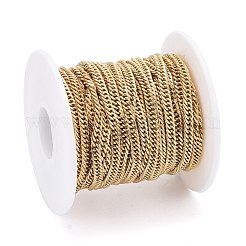 Ion Plating(IP) 304 Stainless Steel Diamond Cut Curb Chains&nbsp;CHS-F013-02G