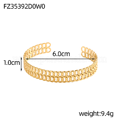 304 Stainless Steel Cuff Bangles&nbsp;STAS-OY006-79G