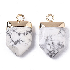 Natural Howlite Pointed Pendants&nbsp;G-N326-34L
