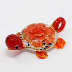 Handmade Inner Flower Gold Sand Lampwork Pendants&nbsp;X-LAMP-I002-M