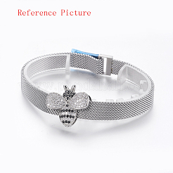 Tarnish Resistant 430 Stainless Steel Mesh Bracelet Making&nbsp;MAK-L021-01P