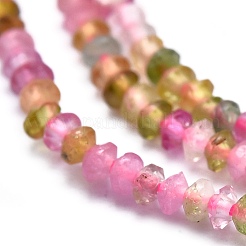 Natural Multicolor Tourmaline Beads Strands&nbsp;G-F686-13B-01