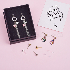 Brass Ball Post Stud Earring Findings&nbsp;KK-CD0001-04