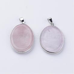 Natural Rose Quartz Massage Pendants&nbsp;G-R413-12