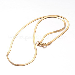 Ion Plating(IP) 304 Stainless Steel Snake Chain Necklaces&nbsp;NJEW-F195-01A-G