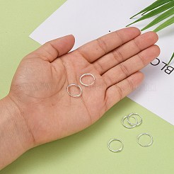 925純銀フープピアスパーツ  リング  銀  14x1.2mm  ピン：0.7mm&nbsp;STER-E062-05B-S