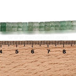 天然の緑のイチゴクォーツビーズ連売り  ヒシビーズ  フラットラウンド/ディスク  6x3~3.5mm  穴：0.8mm  約54~55個/連  7.38''~7.54''（18.75~19.15センチメートル）&nbsp;GG-CBA8682-B01