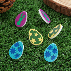 3 Pairs Easter Acrylic Stud Earrings&nbsp;FS-WG03FB9-01