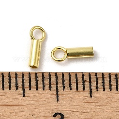 925スターリングシルバーコードエンドパーツ  エンドキャップ  コラム  18KGP本金メッキ  6x2.5x1.5mm  穴：1.6mm  内径：1mm&nbsp;STER-P055-01A-G