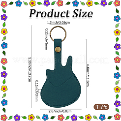 Leather Guitar Pick Holder Keychain&nbsp;AJEW-WH20816-061AB-02