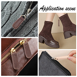 8Pcs 4 Colors Leather Zipper Heads&nbsp;FIND-CL0001-34