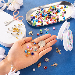DIY Evil Eye Bracelet Making Kit&nbsp;DIY-TA0004-42