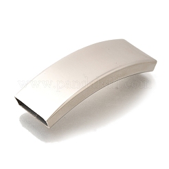 304ステンレススチールビーズ  長方形  ステンレス鋼色  38.5x13.5x4.5mm  穴：12x3mm&nbsp;STAS-G350-39P