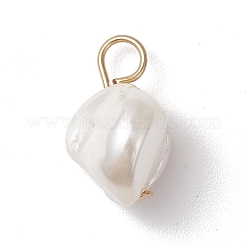 Electroplated Shell Pearl Nuggets Charms&nbsp;PALLOY-JF04641-01