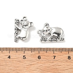 チベット風合金動物ペンダント  アンティークシルバー  コアラ  18.5x14.5x5.5mm  穴：1.6mm&nbsp;PALLOY-V007-01AS-06