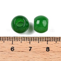 染め天然マレーシアジェイドのビーズ  大穴ビーズ  ロンデル  10~10.5x7.5~9mm  穴：5mm&nbsp;G-T092-10mm-12