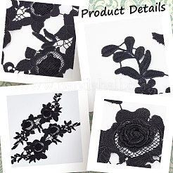 Flower Shape Computerized Embroidery Water Soluble Appliques&nbsp;FIND-WH0136-56