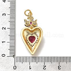 Brass Rhinestone Pendants&nbsp;KK-V002-05G