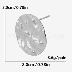304 Stainless Steel Oval Stud Earrings&nbsp;VM8093-1
