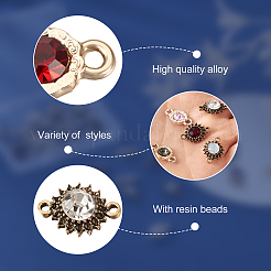 36Pcs 9 Style Zinc Alloy Links Connectors&nbsp;ALRI-MP0001-02