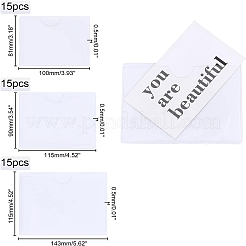 45Pcs Rectangle PVC Transparent Pouch&nbsp;AJEW-NB0003-04