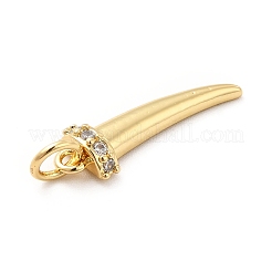 Rack Plating Brass Micro Pave Cubic Zirconia Pendants&nbsp;KK-K270-12G