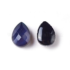 カット加工ガラスカボション  変化する色の雰囲気のカボション  ティアドロップ  カラフル  10x7x4.6mm&nbsp;GLAA-E411-04