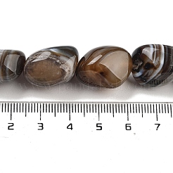 Natural Striped Agate/Banded Agate Beads Strands&nbsp;G-Z061-A03-01