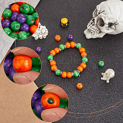 600Pcs 3 Colors Dyed Natural Wood Beads&nbsp;WOOD-SC0001-82A