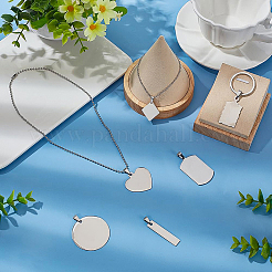 Stainless Steel Stamping Blank Tag Pendants&nbsp;STAS-BC0003-03