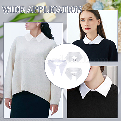 3Pcs 3 Styles Cotton Faux Collar&nbsp;AJEW-HY0002-07