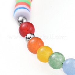 Handmade Polymer Clay Beaded Bracelets&nbsp;BJEW-JB04636-M