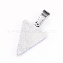 304ステンレスペンダント  三角形  合成ターコイズ付き  染め  ステンレス鋼色  25.5x18x3mm  穴：7x5mm&nbsp;STAS-H327-02P