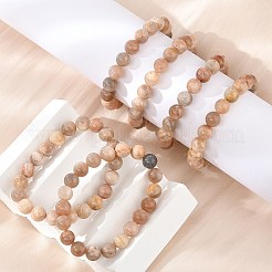 Natural Sunstone Stretch Bracelets&nbsp;X-BJEW-E373-10mm-04