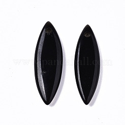 ナチュラルブラックオブシディアンのペンダント  馬の目  23~24x7.5x3.5mm  穴：1.5mm&nbsp;G-S364-078B