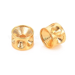 304ステンレススチールビーズラインストーンセッティング  コラム  ゴールドカラー  1.5mmのラインストーンに適する  4x2.8mm  穴：1mm&nbsp;STAS-I150-02A-G
