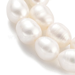 天然養殖淡水パールビーズ連売り  ライス  グレード2 A  ホワイト  6~7mm  穴：0.6mm  約18~20個/連  6.30''~6.69''（16~17センチメートル）&nbsp;PEAR-P062-08G