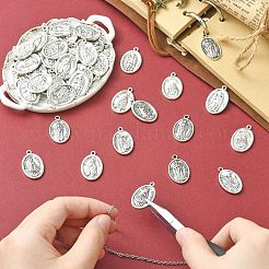 60Pcs 6 Styles Religion Tibetan Style Alloy Pendants&nbsp;FIND-CJ0005-79