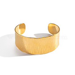 European Style 304 Stainless Steel Wood Grain Open Cuff Bangles&nbsp;TJ4899