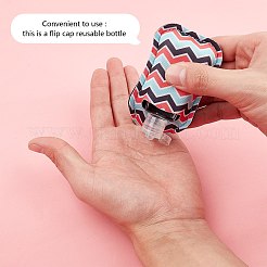 DIYトラベルボトルセットキット  手指消毒剤キーホルダーホルダー付きeychainストラップ  透明なプラスチックスクイズボトル  ミックスカラー  ペットボトル：7.9x2.3x3.2mm  容量：30ミリリットル  5個/セット&nbsp;DIY-GF0001-99