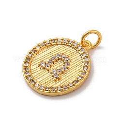 Brass Micro Pave Cubic Zirconia Pendants&nbsp;KK-U033-20G