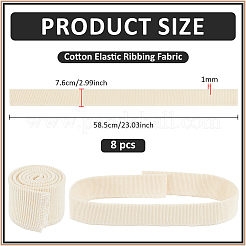 8Pcs Cotton Elastic Ribbing Fabric for Cuffs&nbsp;DIY-BC0017-64E