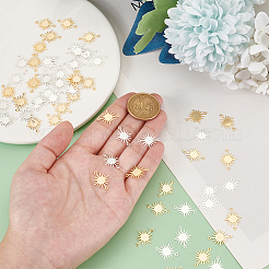60Pcs 2 Colors Brass Connector Charms&nbsp;KK-BC0013-88
